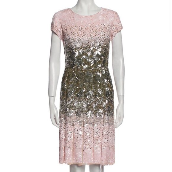 $5,700 OSCAR DE LA RENTA PICASSO ART OMBRE SILK SEQUIN RUNWAY DRESS US 8 - Picture 3 of 6